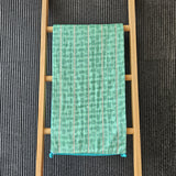 Rang Block Printed Table Runner, 200 cm, 260 cm, Rama Green