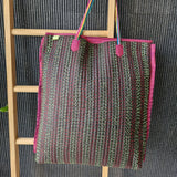 Vintage Kantha Tote Black