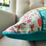 Kyari Cushion Cover Turquoise, 45x45 cm