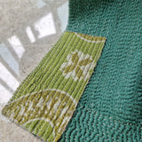 Vintage Kantha Throw Blue Green
