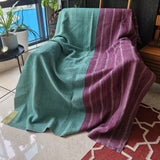 Vintage Kantha Throw Blue Green