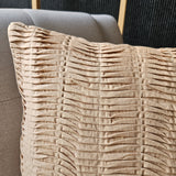 Clay Handloom Cotton Pleated Cushion Cover