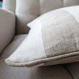 Natural Striped Cotton-Linen Cushion Cover