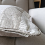 Natural Striped Cotton-Linen Cushion Cover