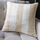 Natural Striped Linen Cushion Cover