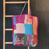 Vintage Kantha Tote Pink