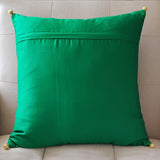 Beautiful Emerald Green Brocade Silk Cushion Cover, 40 x 40cm