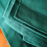 Set of 6, Solid Green Glazed Cotton Dinner Napkins