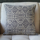 Grey Woven Peace Silk Pillow Cover