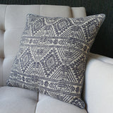Grey Woven Peace Silk Pillow Cover