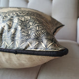 Black and Beige Hand Painted Madhubani Cushion Cover