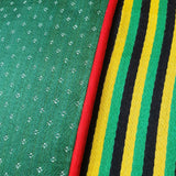 Green Patchwork Mashru Cushion Cover