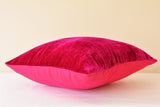 Fuchsia Pink Velvet Cushion Cover