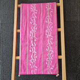 Rang Block Printed Table Runner, 200cm, Magenta