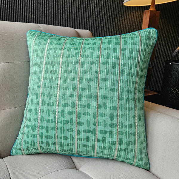 Rang Lumbar Cushion Cover, Rama Green 45x45 cm