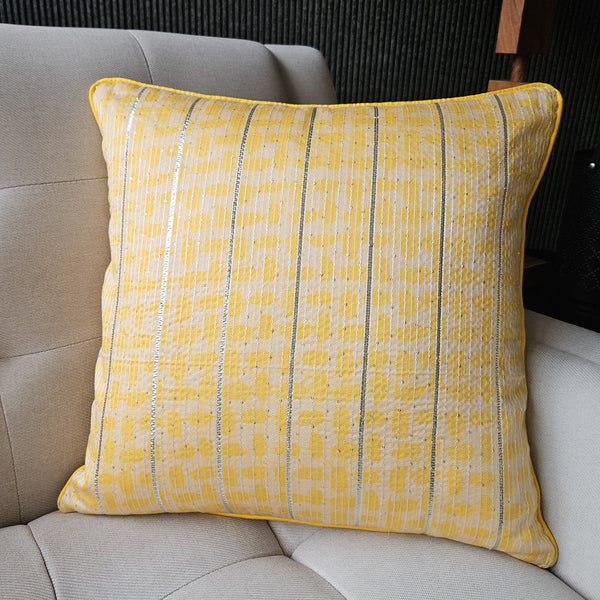 Rang Lumbar Cushion Cover, Yellow 45x45 cm