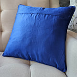 Eri Silk Woven Throw Pillow Cover - Blue