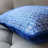 Eri Silk Woven Throw Pillow Cover - Blue