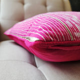 Rang Lumbar Cushion Cover, Magenta 45x45 cm