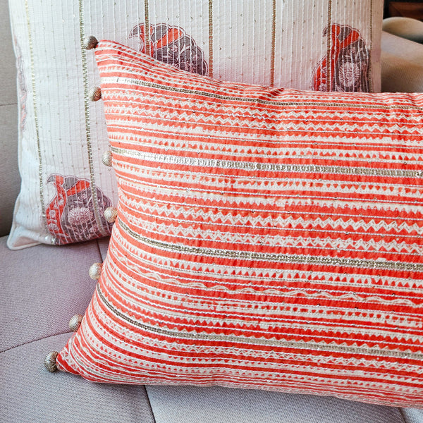 Rang Lumbar Cushion Cover, Narangi 30x50 cm