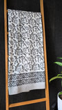 Grey Block Printed Table Cloth