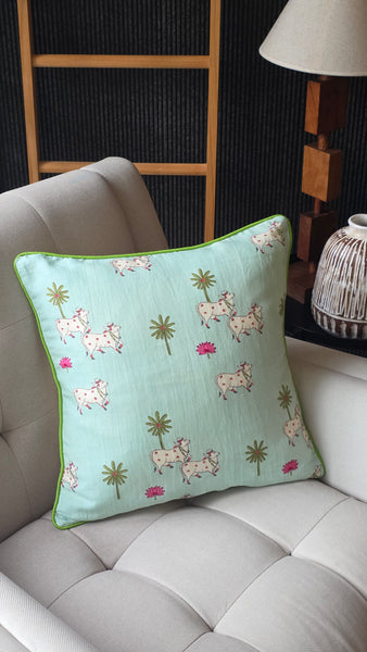 Gaiya Cushion Cover Aqua