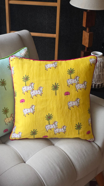 Gaiya Cushion Cover Yellow