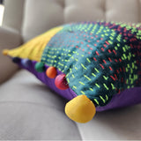 Bright Vintage Sari Kantha Patchwork Cushion Cover, 30 x 50 cm