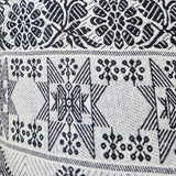 Black & White Ahimsa, Peace Silk Pillow Cover