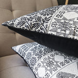 Black & White Ahimsa, Peace Silk Pillow Cover
