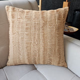 Clay Handloom Cotton Pleated Cushion Cover