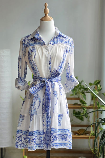 Noah Mini Dress Blue