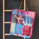 Vintage Kantha Tote Pink