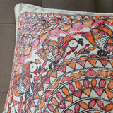 Hand Painted Madhubani Cushion Cover