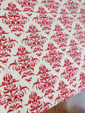 Red Printed Canvas Table Runner