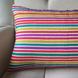 Multi Stripes Applique Cushion Cover, 30 x 50 cm