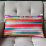 Multi Stripes Applique Cushion Cover, 30 x 50 cm