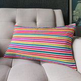 Multi Stripes Applique Cushion Cover, 30 x 50 cm