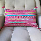 Beautiful Geometric Embroidery on Cotton Linen, 30 x 60 cm