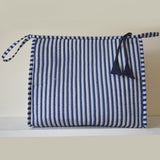 Block Printed Utility Pouch, Navy