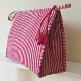Block Printed Utility Pouch, Pink