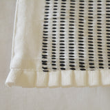 Black and White Handloom Cotton Table Runner
