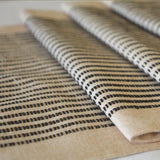 Beige and Black Handloom Cotton Table Runner