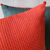 Black & Red, Reversible Mashru Cushion Cover