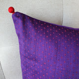 Purple Patchwork Mashru Cushion Cover