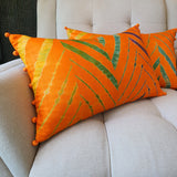 Leheria Dyed Silk Lumbar Cushion Cover, Set of 2