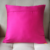 Pink & Yellow Chevron Pillow in Dupioni Silk