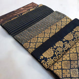 Black and Gold Patchwork Brocade Table Runner