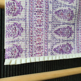 Lilac Block Printed Table Runner