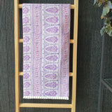 Lilac Block Printed Table Runner